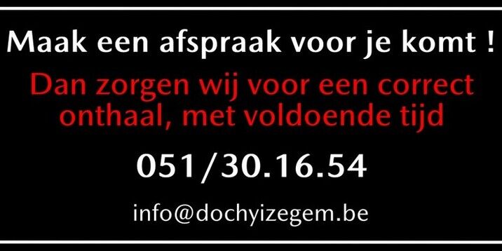 Maak een afspraak voor je komt en we zorgen voor een goede ontvangst bij Garage Dochy Izegem Een bezoek aan onze garage, aub maak een afpraak bij Garage Dochy Izegem