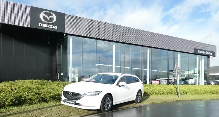 Snowflake White Mazda 6 break tweedehands benzine met garantie kopen bij Grarage Dochy Izegem